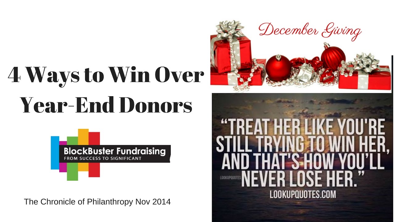 4 Ways to Win Over Year-End Donors