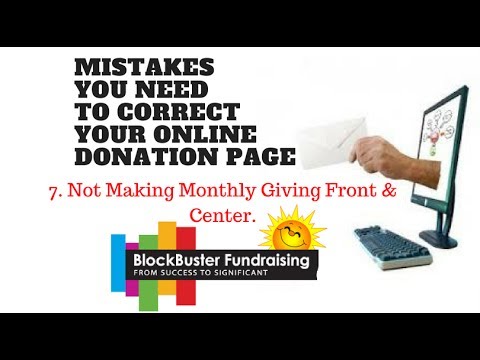 Is Your Donation Page Frustrating Your Donors? Mistake #7 Not Making Monthly Giving Front & Center