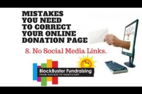 Is Your Donation Page Frustrating Your Donors? Mistake  #8 No Social Media Links