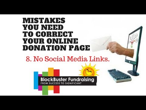 Is Your Donation Page Frustrating Your Donors? Mistake  #8 No Social Media Links